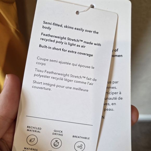 ●NWT● Athleta Women's Bright Yellow Slip Dress - Size Medium - Picture 7 of 8